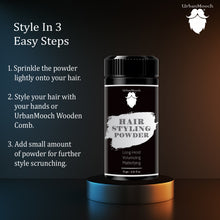 UrbanMooch 2 in 1 Hair Styling Set for Men | Gifts for Men | Hair Volume Powder Wax (15g) with Round Hair Brush
